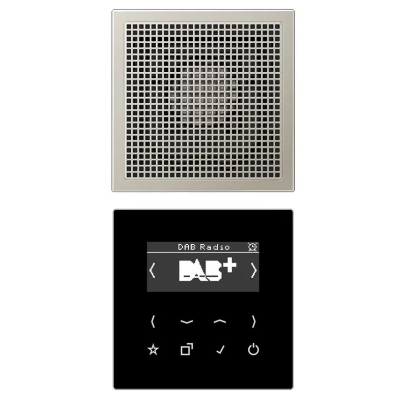 Bild von Jung Smart Radio DAB+ Set Mono / schwarz / edelstahl