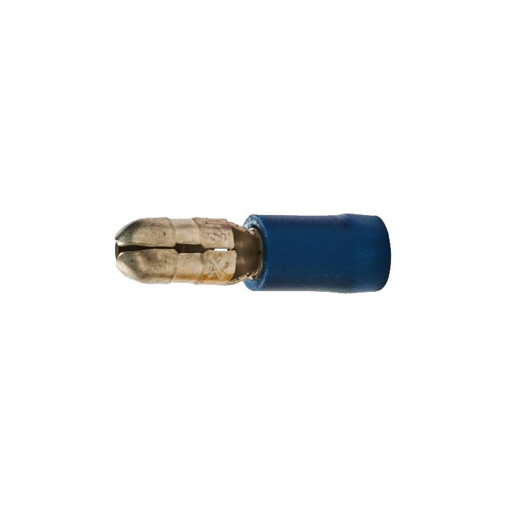 Bild von Rundstecker isoliert / 1,5-2,5 mm² / 5 mm / blau / 100 Stück