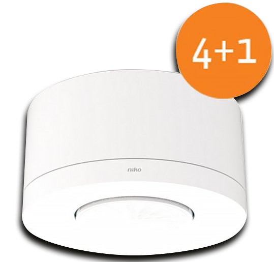 Bild von 4+1 Paket AP-Bewegungsmelder M42MR PIR / IP54 / 230V / 1 Kanal / 12-13 m / 360° / für Aufputz / weiß