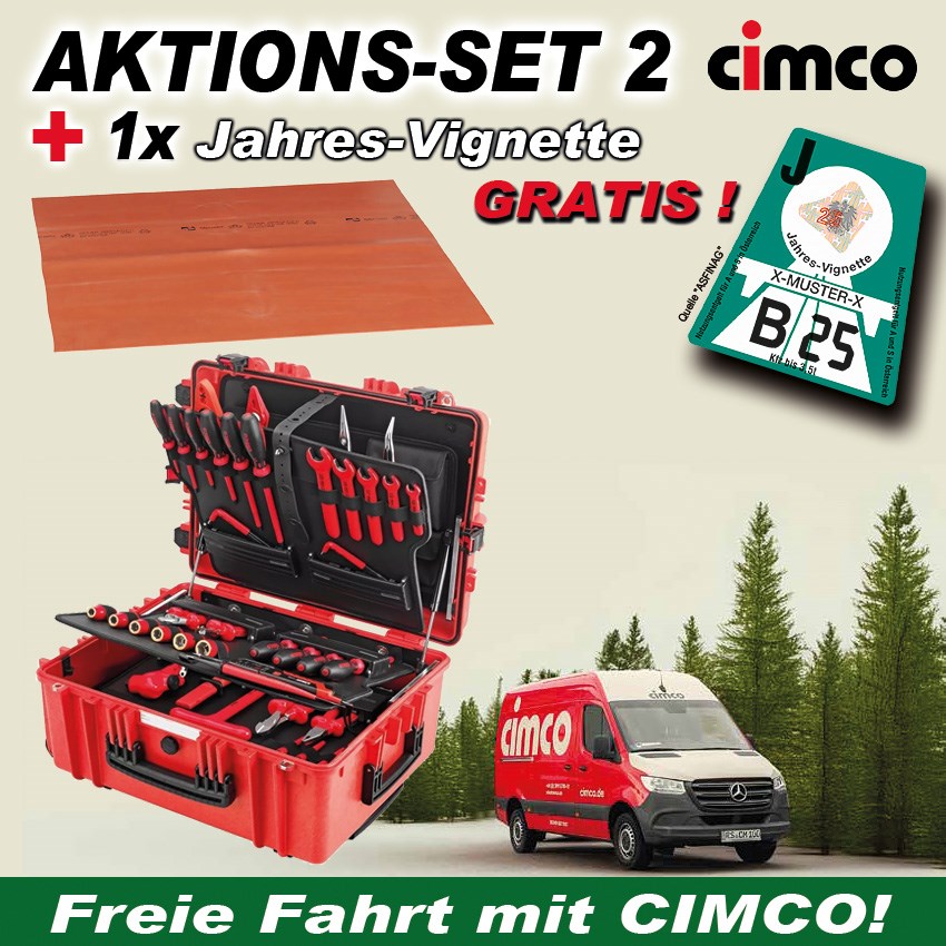 Bild von Cimco AKTIONS-SET 2 - Werkzeugsortiment inkl. Jahresvignette 2025 GRATIS