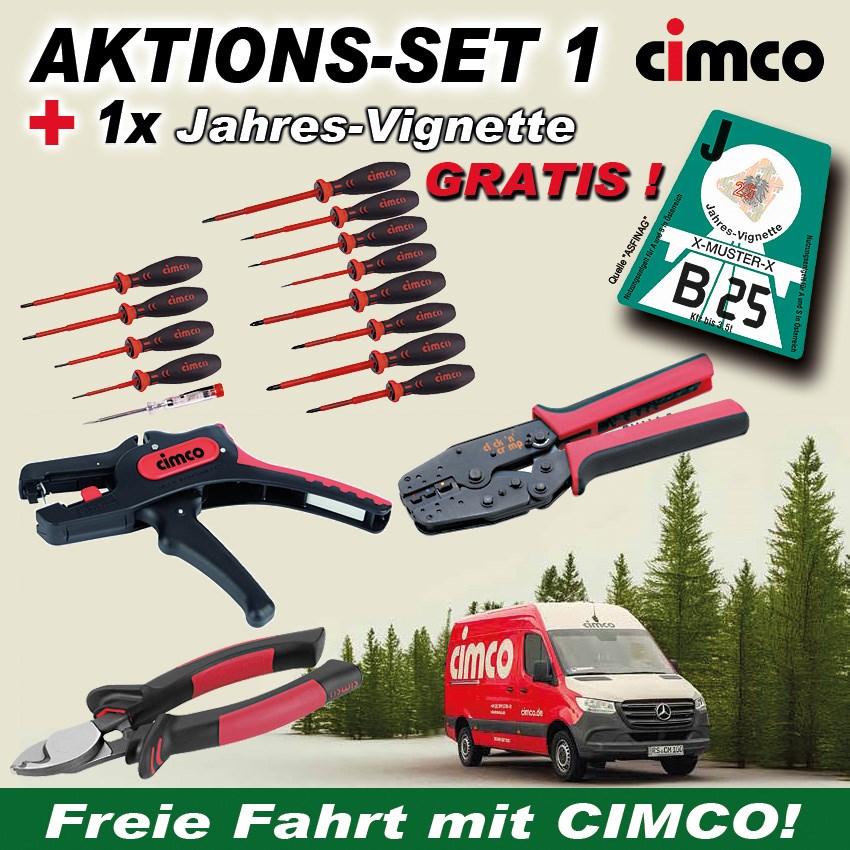 Bild von Cimco AKTIONS-SET 1 - Werkzeugsortiment inkl. Jahresvignette 2025 - GRATIS