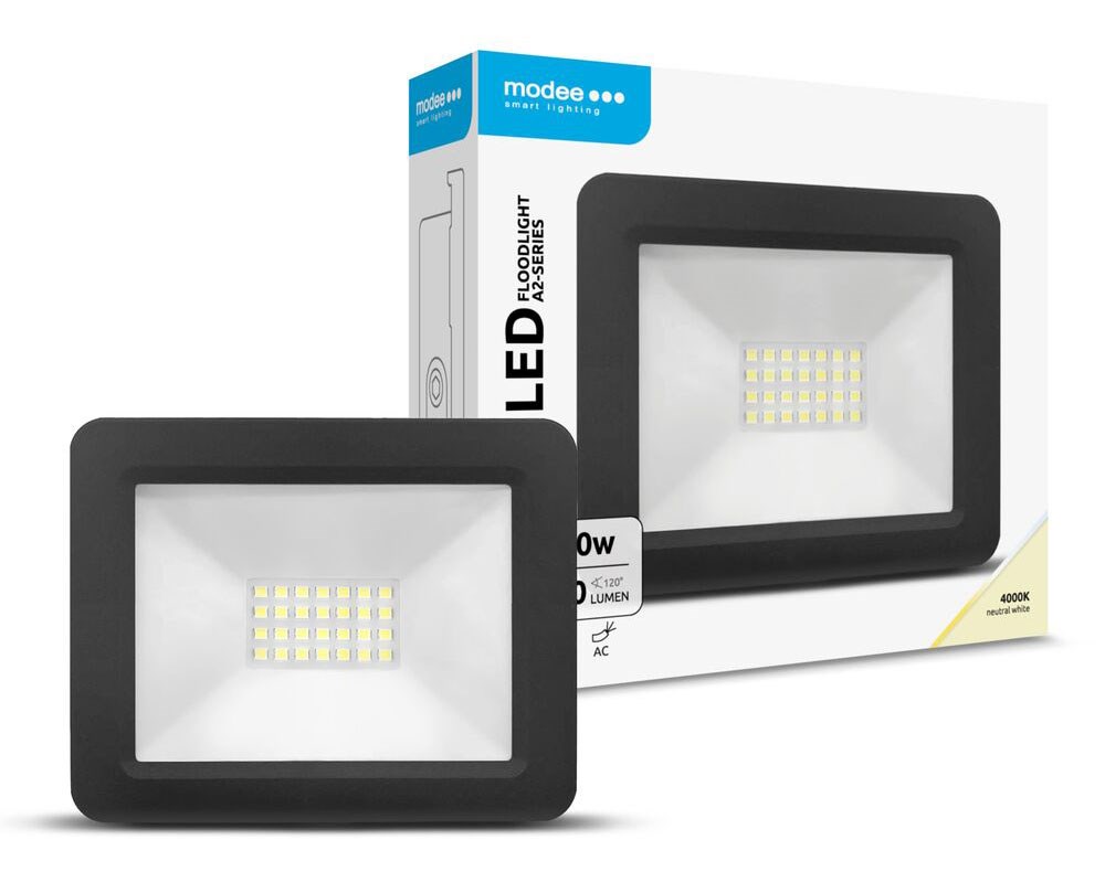 Bild von LED Flutlichtstrahler Slim 20W / 1.800lm / 120° / 4.000K nw / +30cm Kabel / IP65