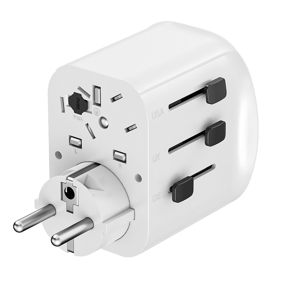 Bild von Universal Welt Reisedapter / 2xUSB-A / 2xUSB-C / für über 100 Länder