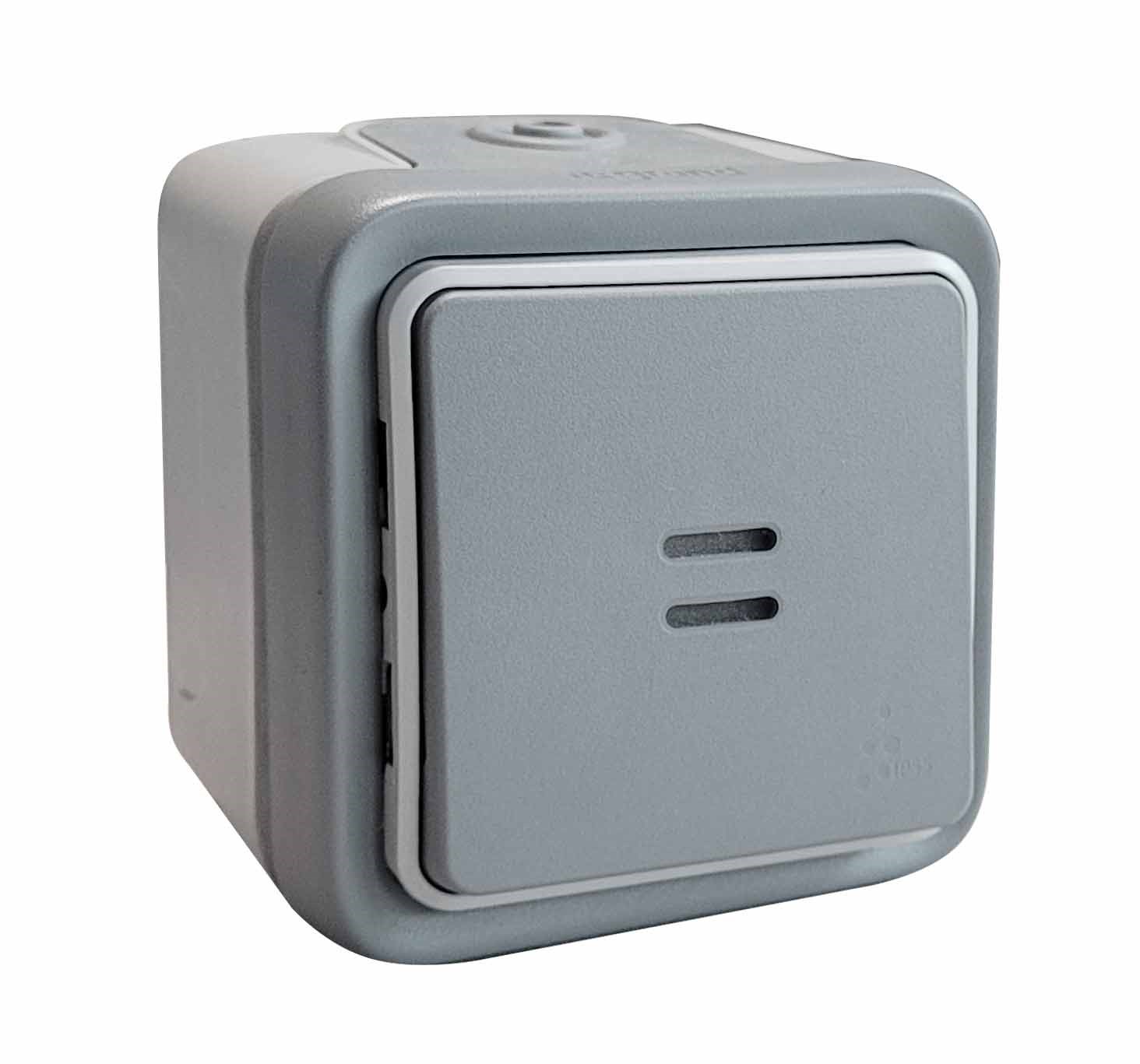 Bild von Legrand Plexo FR-AP Taster beleuchtet / IP55 / grau