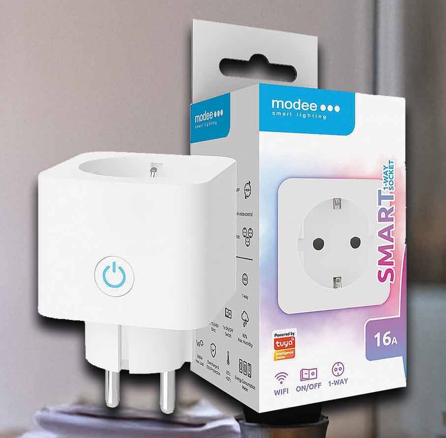 Bild von Smart Steckdose Wifi / 16A / mit Schalter und Energiezähler