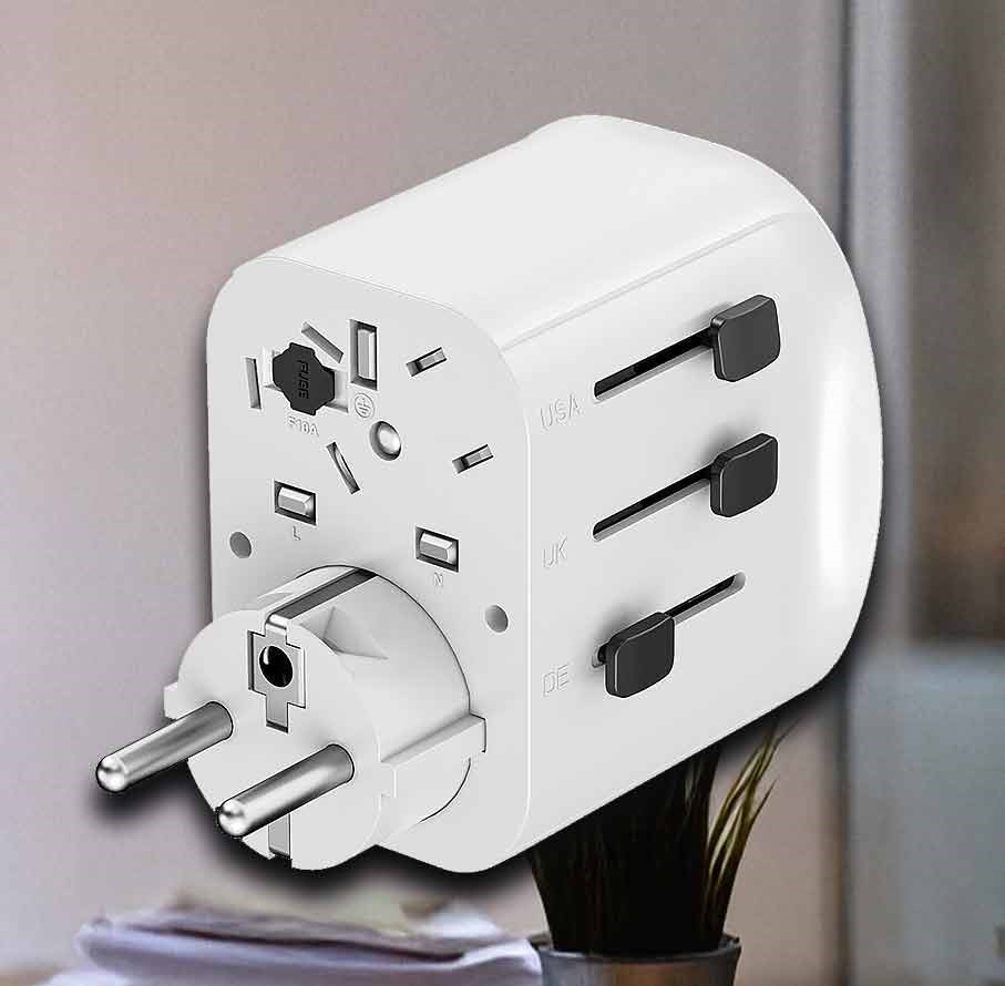 Bild von Universal Welt Reisedapter / 2xUSB-A / 2xUSB-C / für über 100 Länder