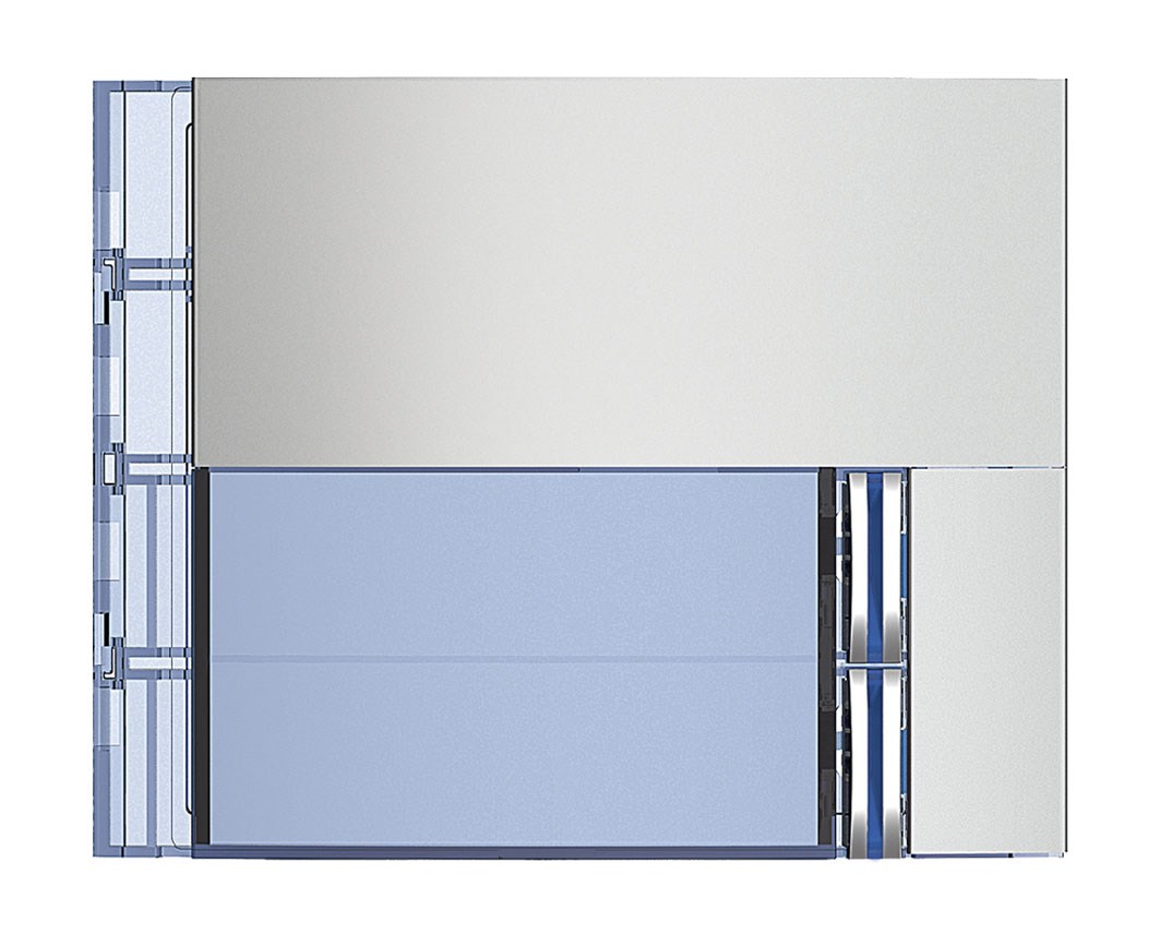 Bild von Bticino Frontblende für Ruftastmodul SFERA Aluminium mit 2 Ruftasten / Farbe Allmetal