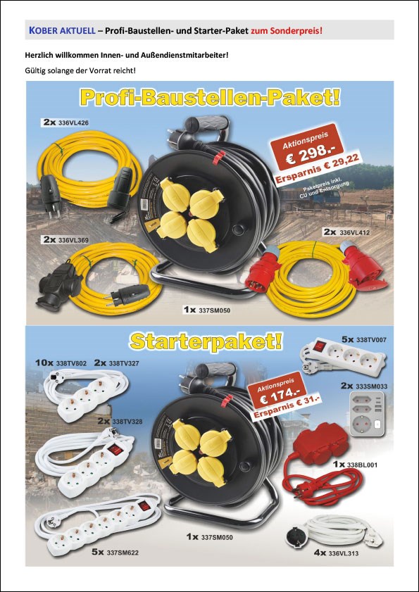 Bild von Kober Aktuell 2025-068 Profi-Baustellen- und Starter-Paket zum Sonderpreis!
