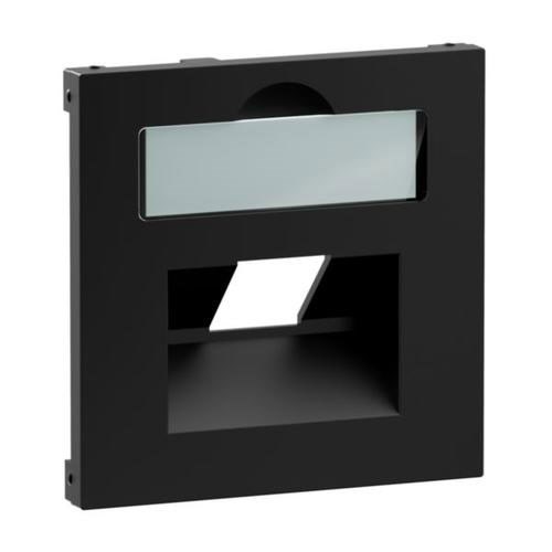 Bild von Legrand Netzwerkabdeckung SEANO | 1-fach, mit Schriftfeld | schwarz glänzend lackiert