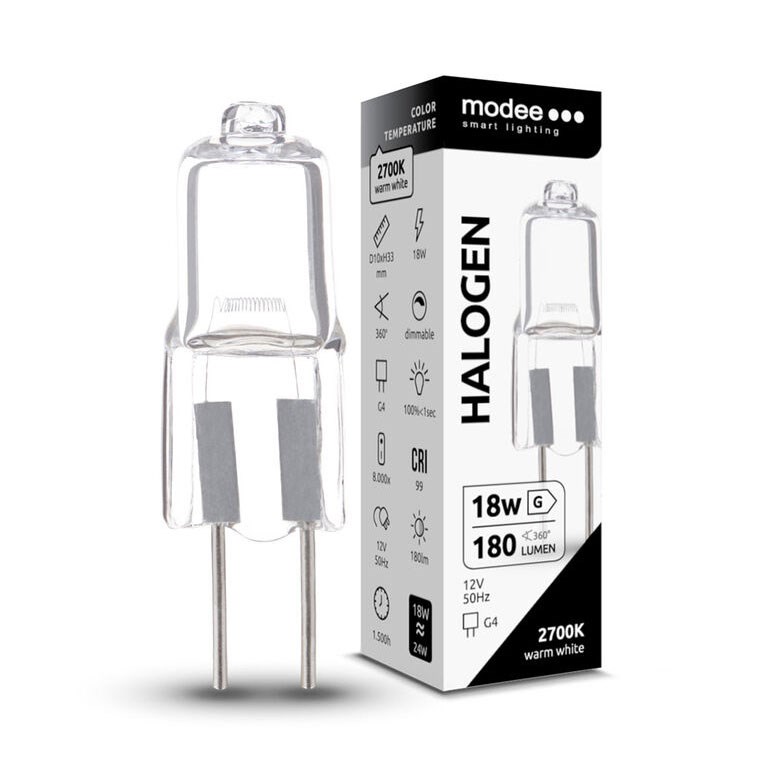 Bild von NV Halogen Stiftsockellampe 180lm / 18W / G4 / 12V / 2.700 K / ww klar dimmbar