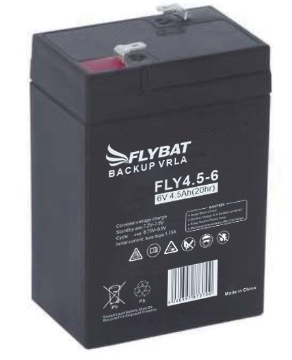 Bild von 6V Blei-Akku FLY4.5-6 / 6V / 4,5Ah / F1 4,75mm