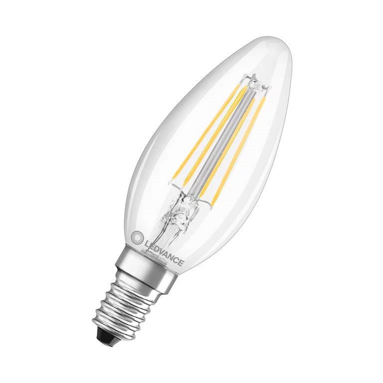 Bild von LED Filament Kerzenlampe Classic B40 / 470lm / 3,4W / E14 / 220-240V / 2.700 K / 827 ww klar