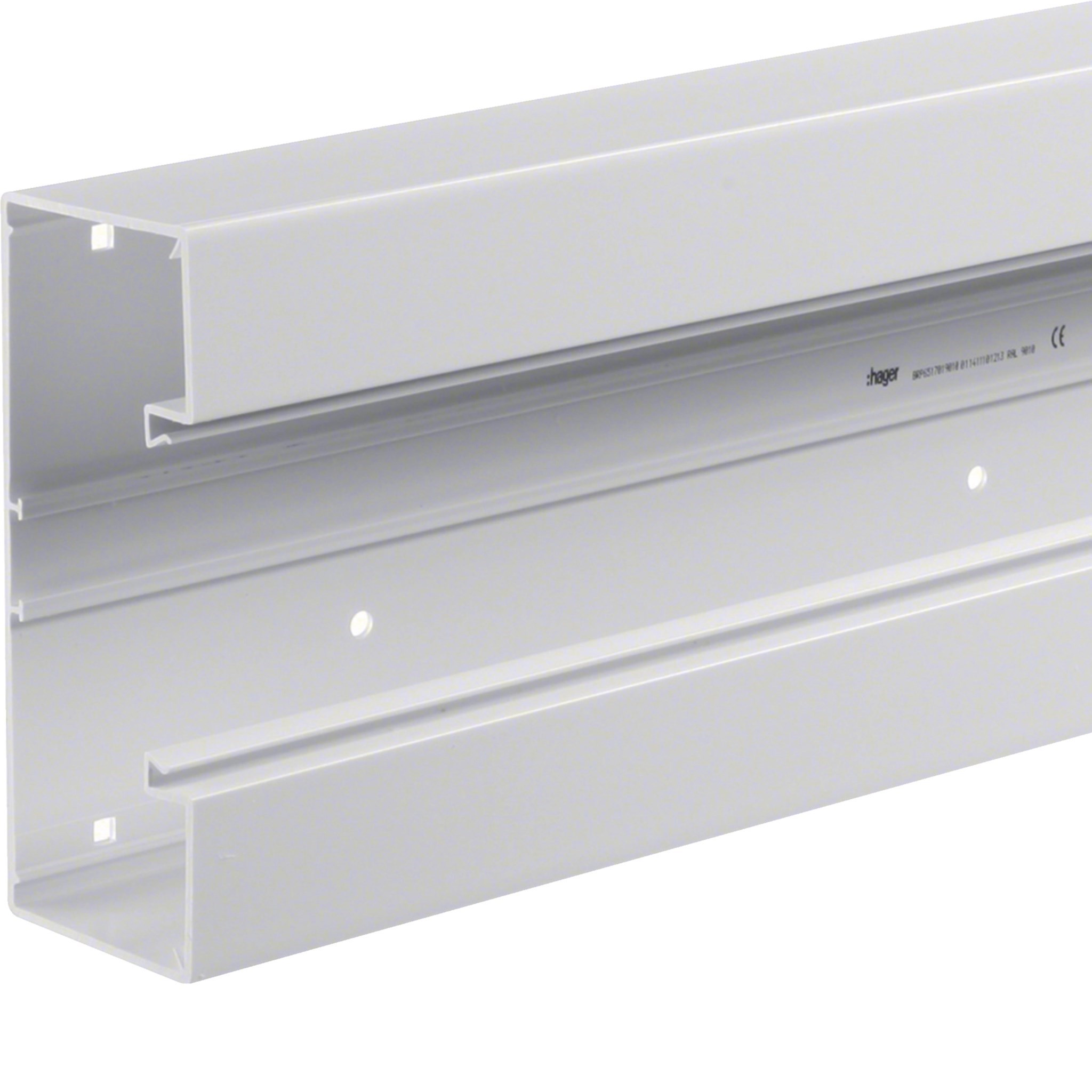Bild von PVC Grundprofil Brüstungskanal 65 x 170 mm verkehrsweiß