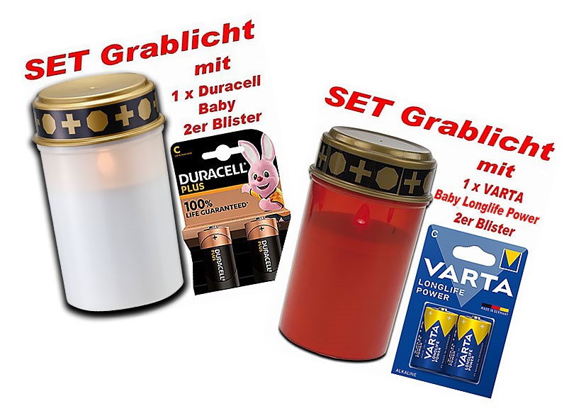 Bild für Kategorie Grablichter Sets inkl. Batterien