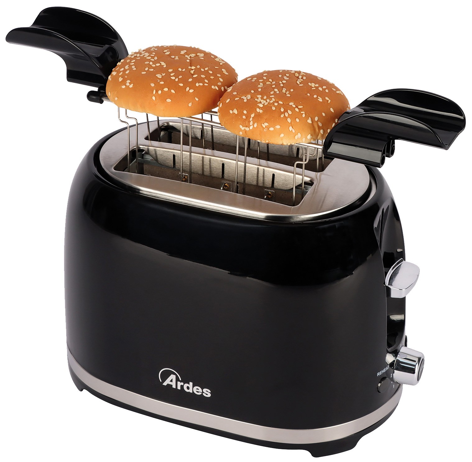 Bild von Zangentoaster TOSTO PRESTIGE schwarz / 850W / 2 Toastschlitze / mit Timer / 7 Bräunungsstufen