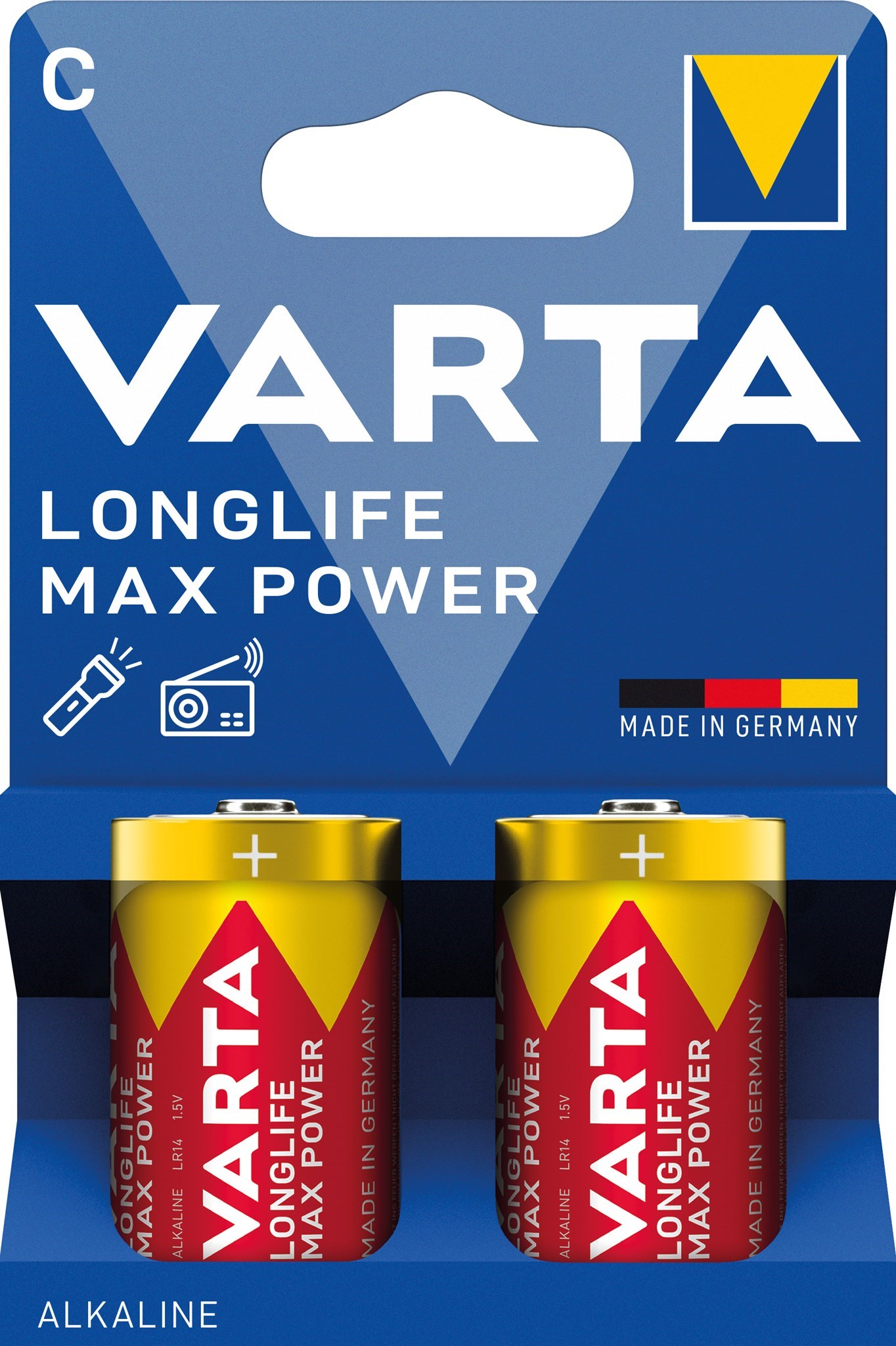 Bild von Varta Longlife Max Power Alkaline C / Baby / V04714 / 1,5V / 2er Blister