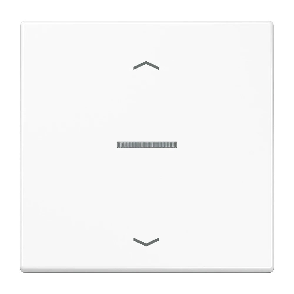 Bild von Jung HOME Taster 1fach mit Pfeilsymbolen und Lichtleiter / Duroplast / Serie LS / alpinweiß