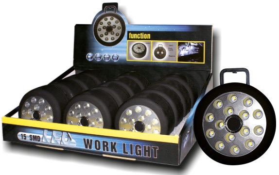 Bild von Multifunktionelle 15 SMD LED Arbeitsleuchte mit Magnet und Aufhängung