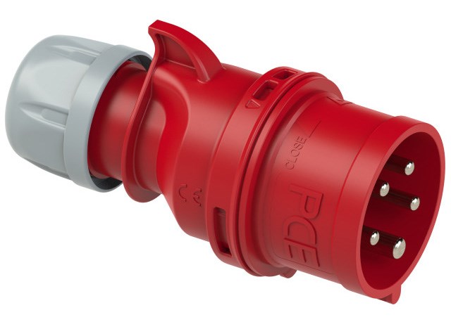 Bild von PCE CEE-SHARK Phasenwender CEE-Drehstrom-Stecker IP44 / 16A / 5-polig / 6h / 400V mit Schraubklemmen