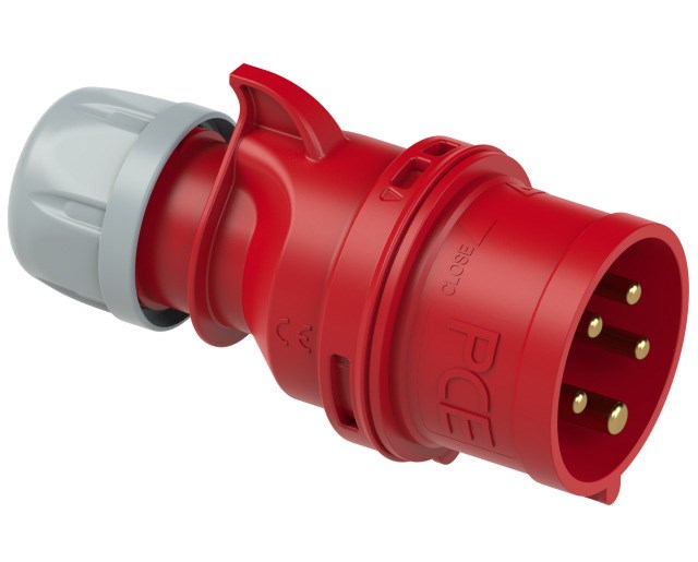Bild von PCE CEE-TWIST Stecker SHARK mit Schraubklemmen  IP44 / 16A / 5-polig / 6h / 400V mit Schraubklemmen