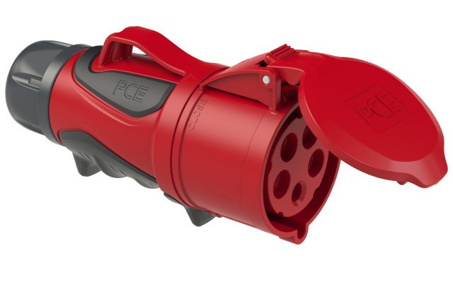 Bild von PCE CEE Kupplung Grip mit Schraubklemmen IP44 / 32A / 5polig / 400V / Uhrzeitstellung 6 h