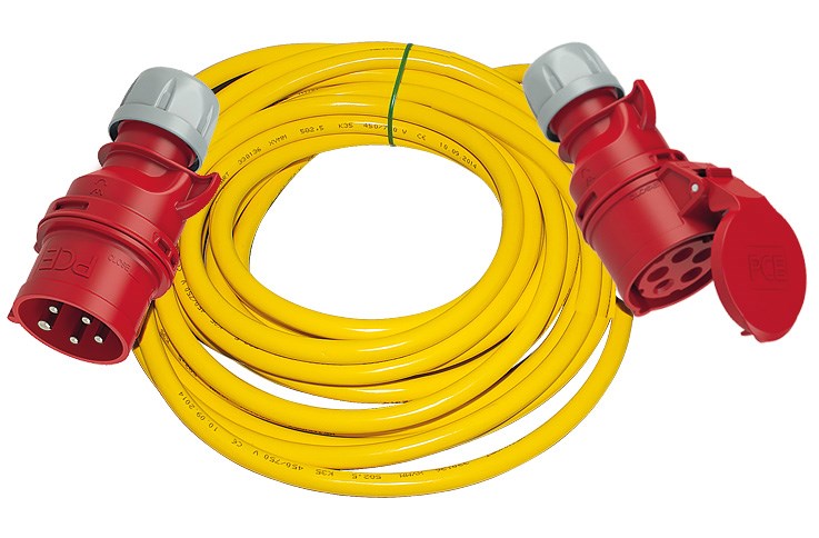 Bild von CEE-Verlängerung 16A / 5x1,5 mm2 / 5x16A / 15 m mit Stecker 5x16A / 015-6 - 332PC014 + Kupplung 5x16A / 215-6 - 332PC017