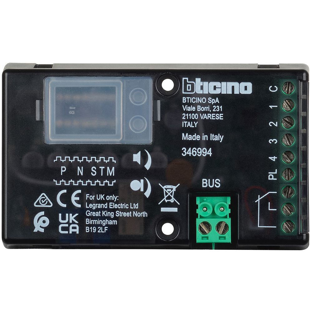 Bild von 2-Draht-Einbaulautsprecher für 4 externen Ruftasten inkl. potentialfreiem Türöffnerkontakt max. 2A 30VDC