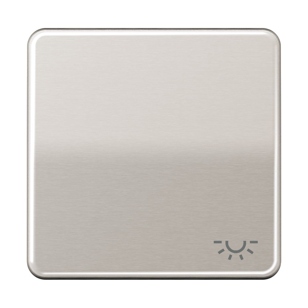 Bild von Wippe 1fach, Symbol Licht, Aluminium eloxiert, Serie CD, platin