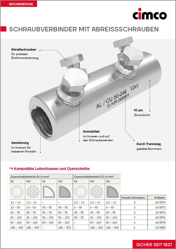 Bild von CIMCO Schraubverbinder mit Abreißschrauben