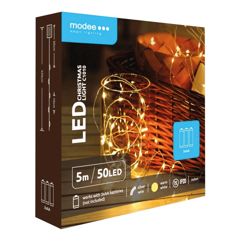 Bild von LED Batterie-Lichterkette 50 LED / 1W / 5m / 3.000K / ww / IP20