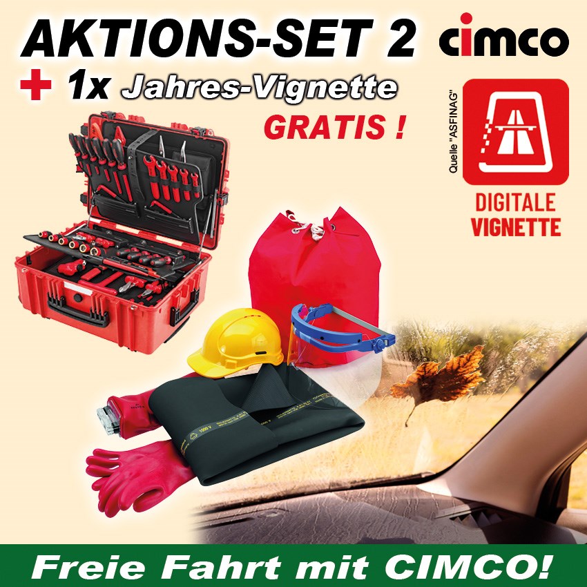 Bild von Cimco AKTIONS-SET 2 - Werkzeugsortiment inkl. digitaler Jahresvignette 2027 GRATIS