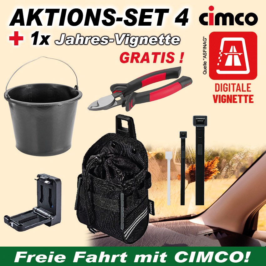 Bild von Cimco AKTIONS-SET 4 - Werkzeugsortiment inkl. digitaler Jahresvignette 2027 GRATIS