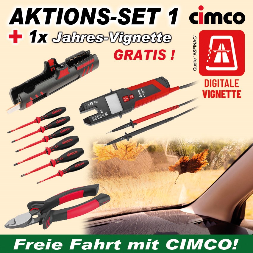 Bild von Cimco AKTIONS-SET 1 - Werkzeugsortiment inkl. digitaler Jahresvignette 2027 GRATIS