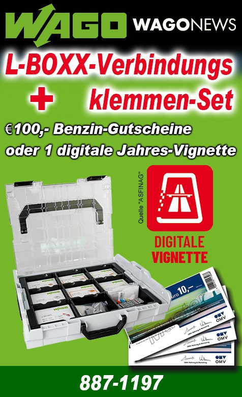 Bild von WAGO PROFI-SET L-BOXX® + € 100,- Benzingutscheine oder 1 digitale Jahresvignette GRATIS