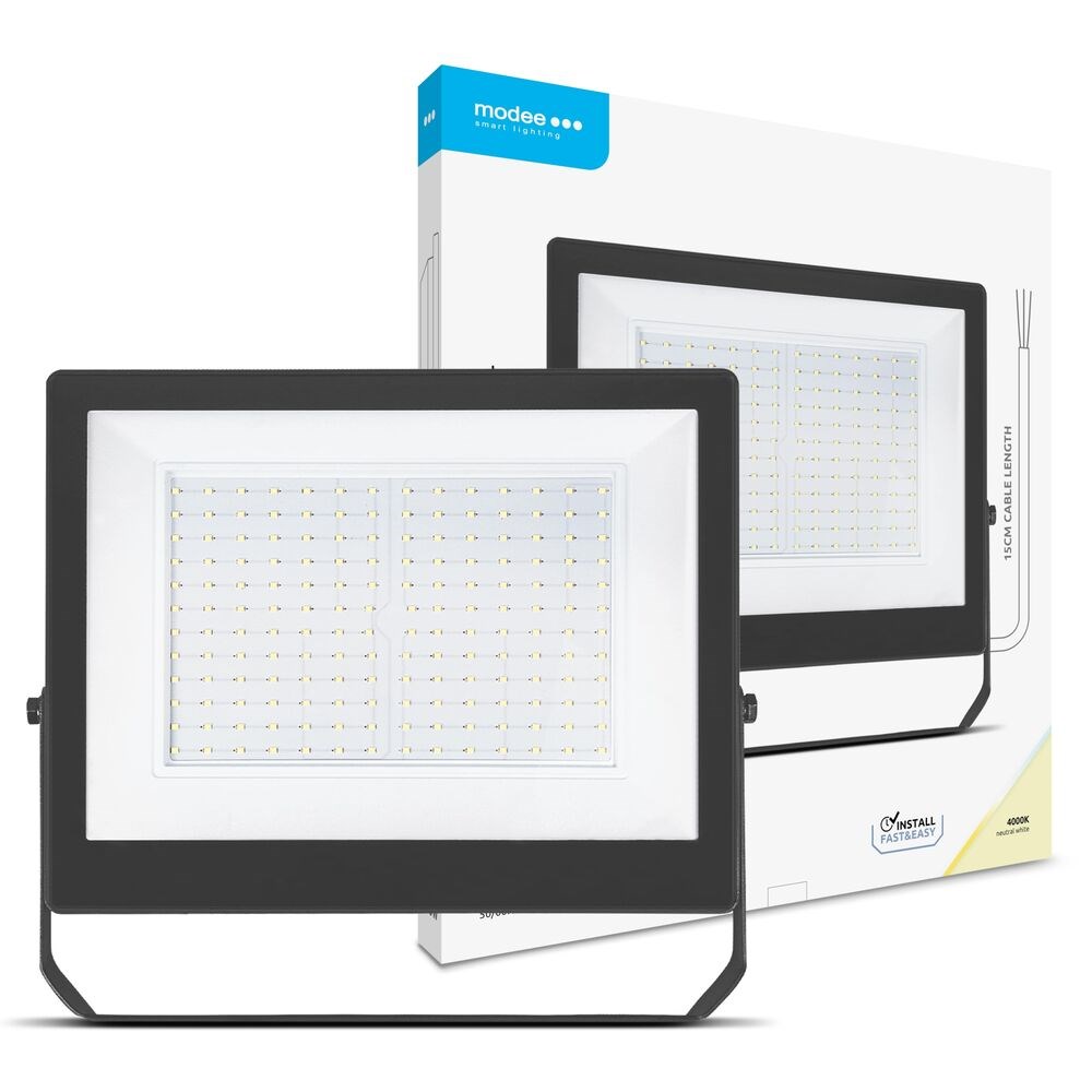 Bild von LED Flutlichtstrahler Slim A3 Serie 150W / 15.000lm / 120°/ 4.000K nw / +15cm Kabel / IP65