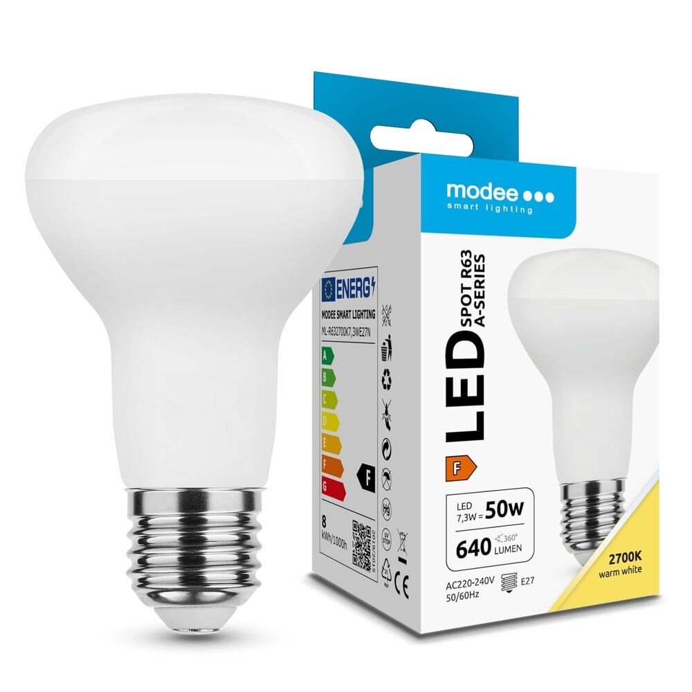 Bild von LED Reflektorlampe Spot R63 / 640 lm / 7,3W / E27 / 220-240V / 110° / 2.700K / ww